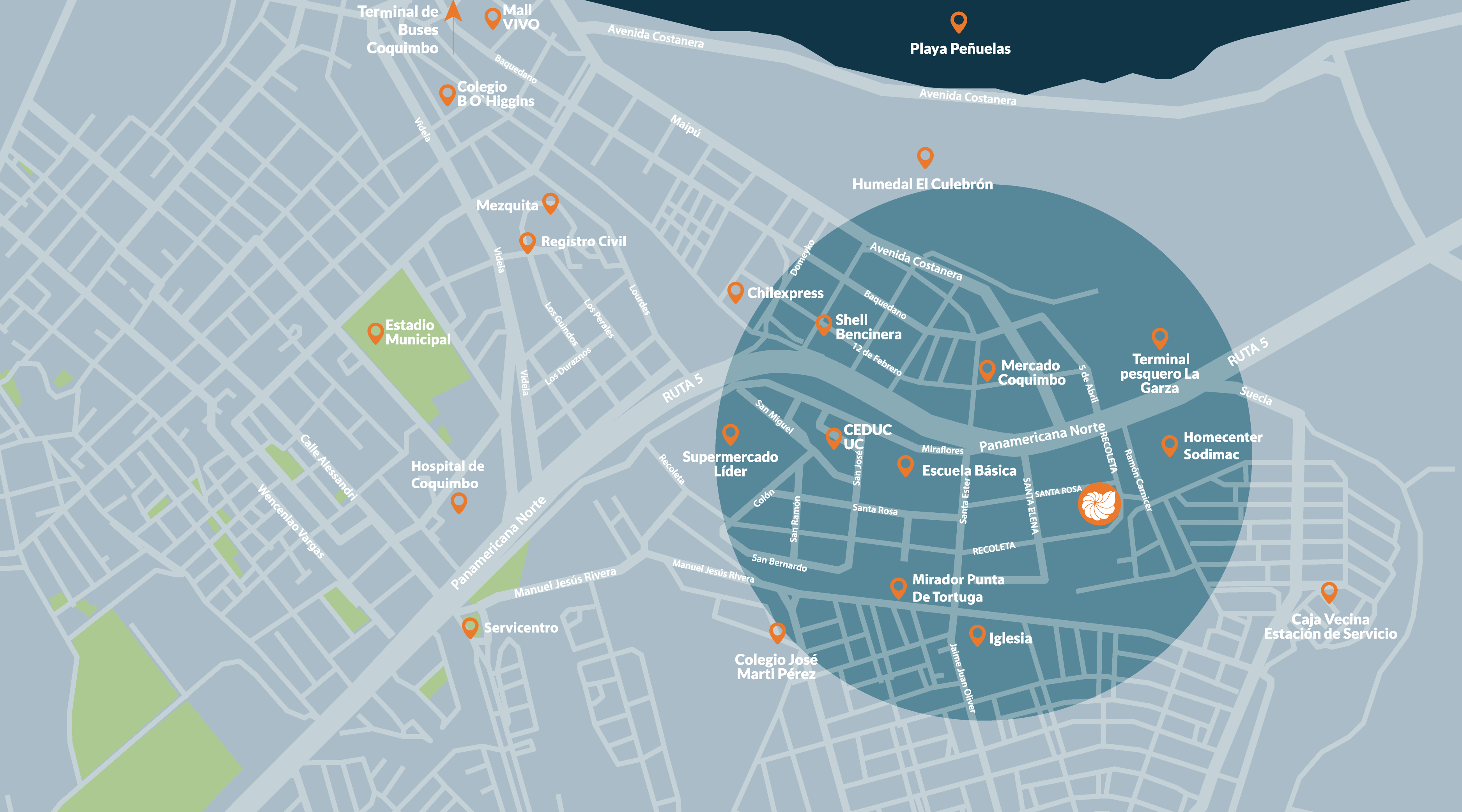 Mapa Espacio Aura Coquimbo